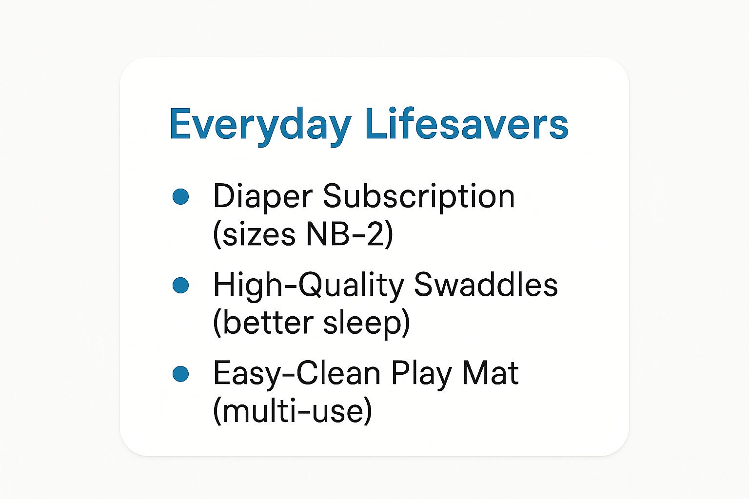 Infographic about practical baby shower gifts