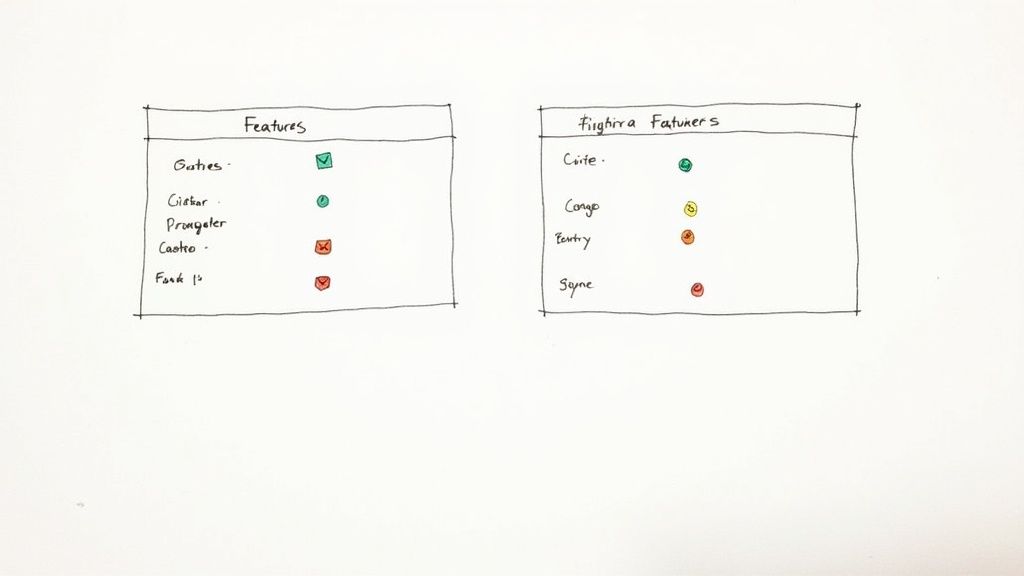 A split image showing an agency team collaborating on one side and a single person working at a desk on the other, representing the agency vs. in-house choice.