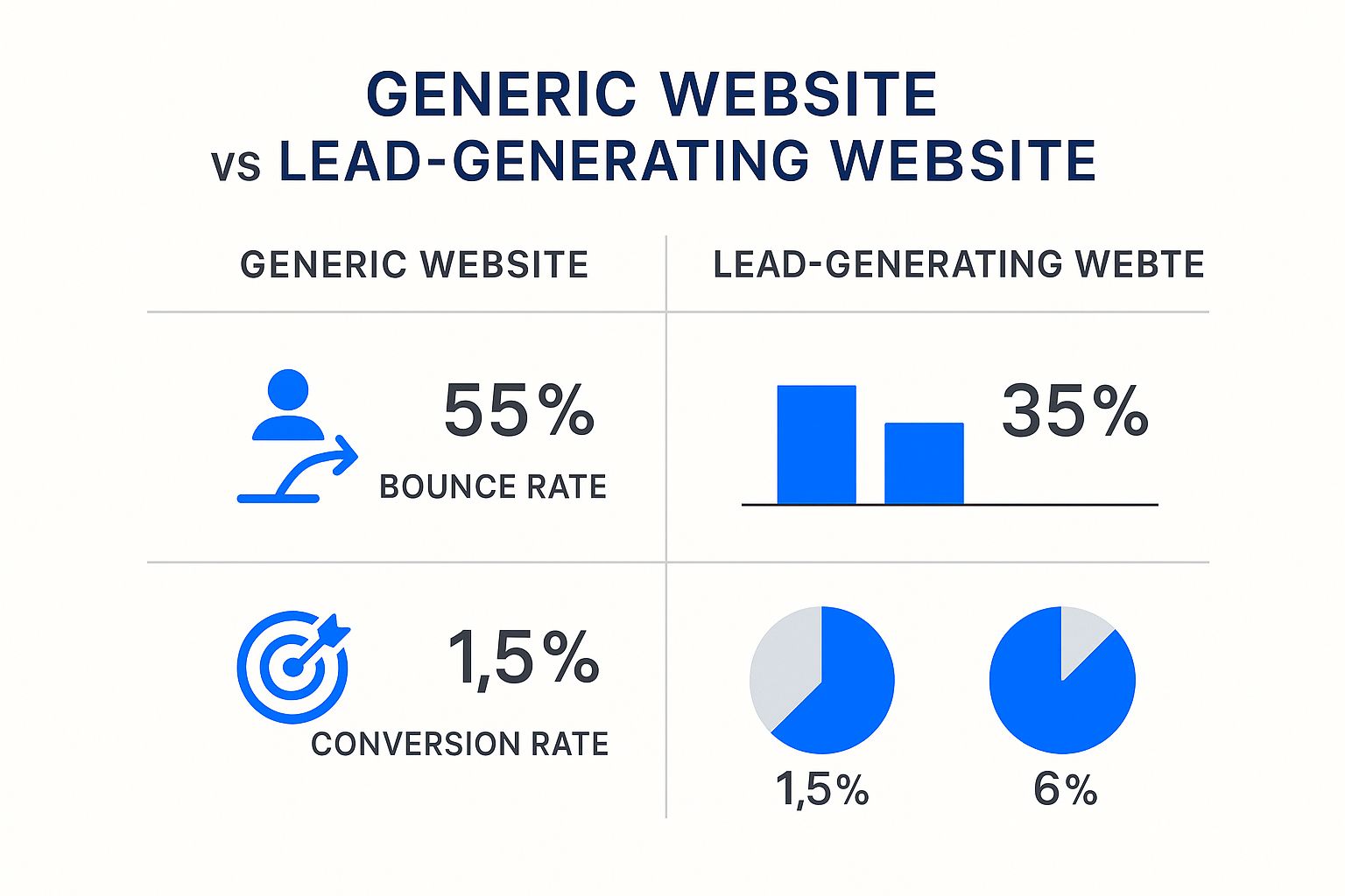 Infographic about lead generating website