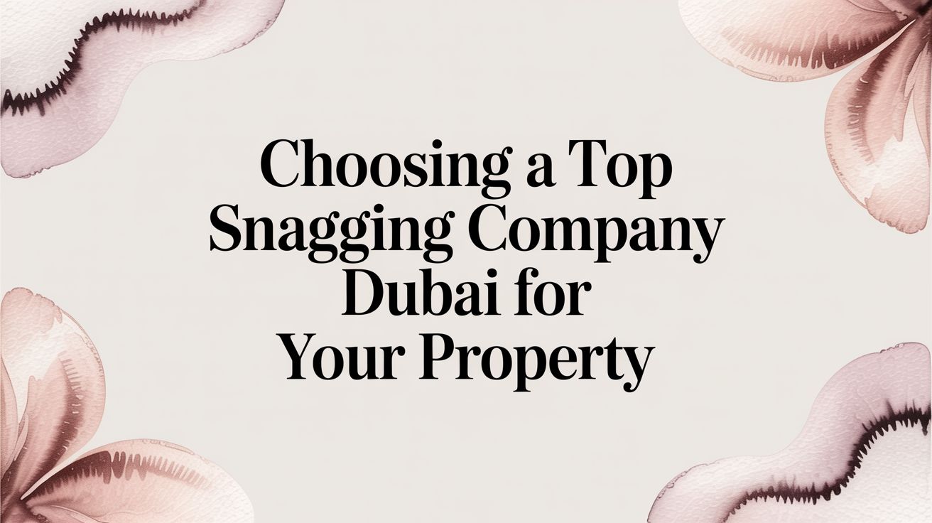 Choosing a Top Snagging Company Dubai for Your Property