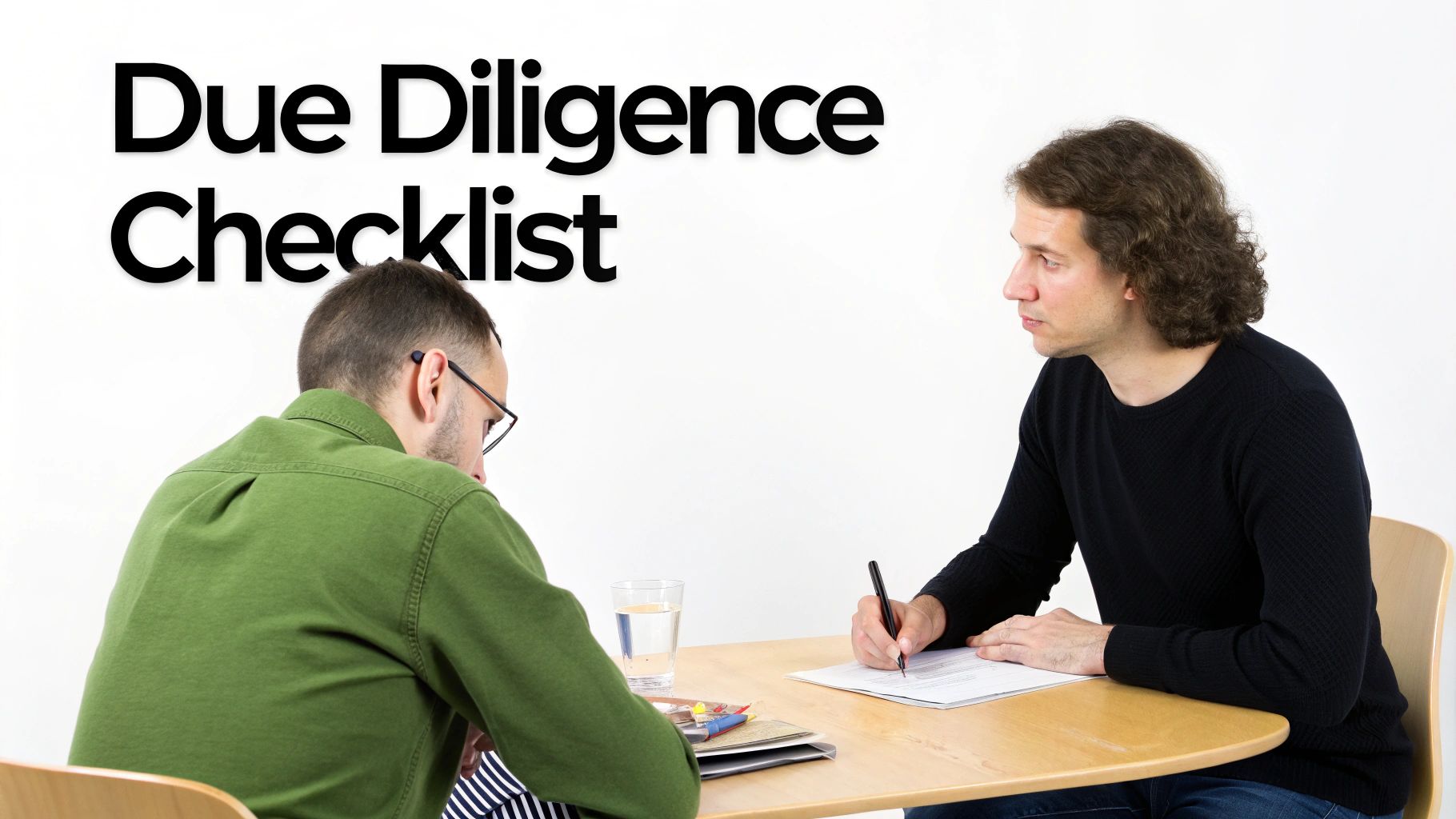 A professional discussing a property report with a client in a modern Dubai office setting