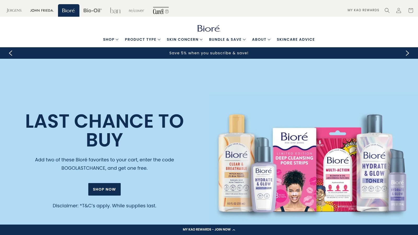 Biore Deep Pore Charcoal Cleanser with Salicylic Acid