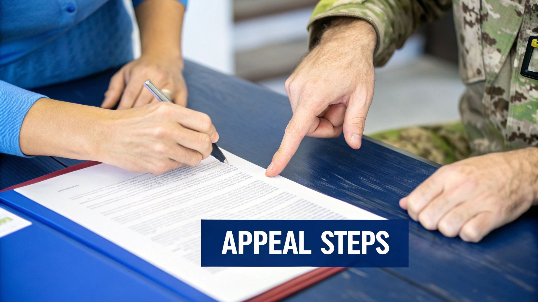 Veterans discussing their appeals
