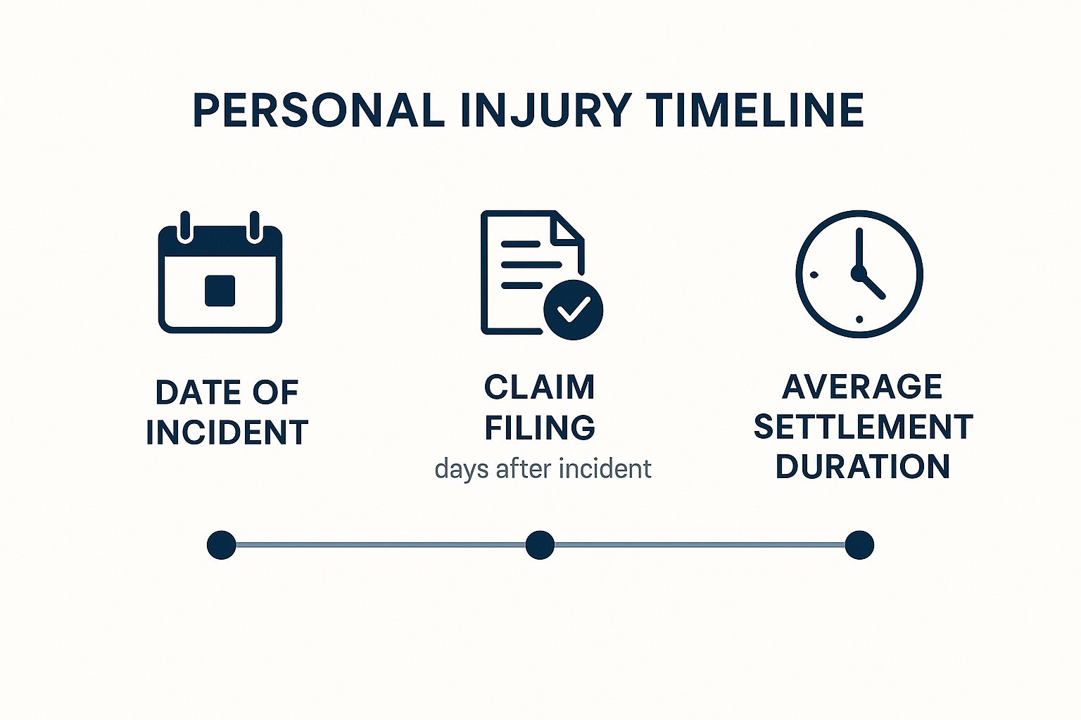 Infographic about personal injury timeline