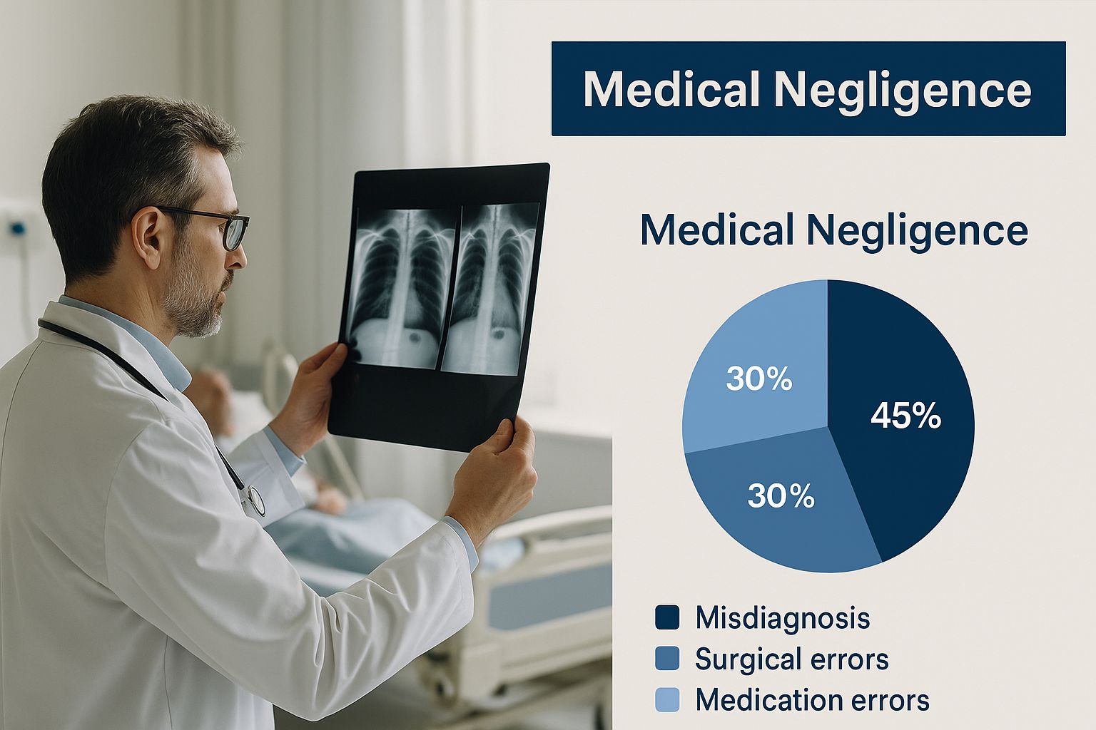 Infographic about how to sue a hospital for negligence