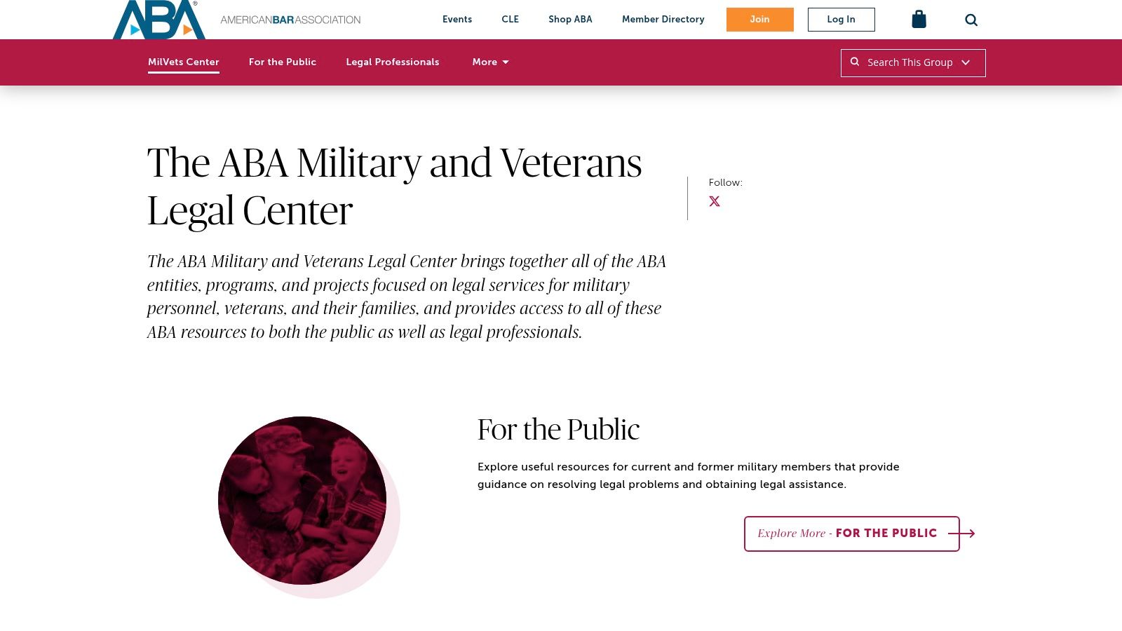 American Bar Association (ABA) Military & Veterans Legal Center
