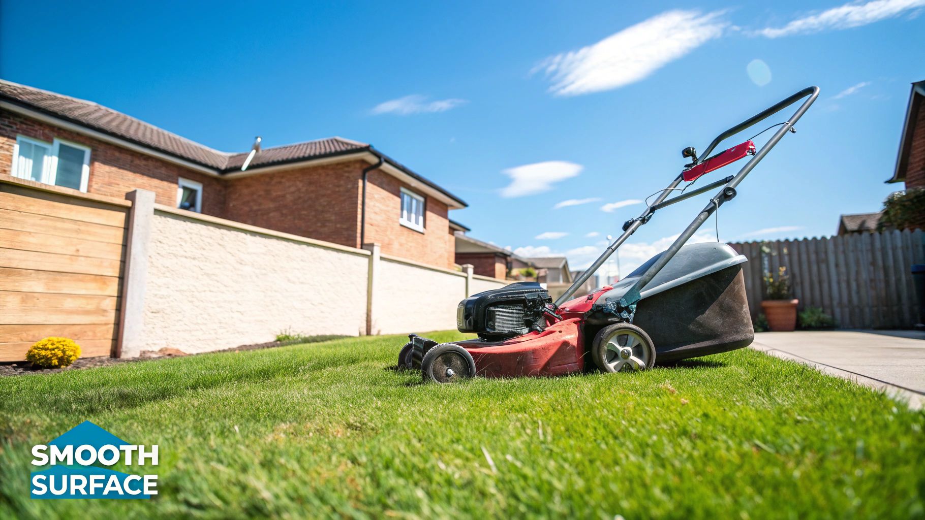 How to Level Lawn: UK Guide for a Smooth, Healthy Garden A person using a lawn levelling tool on a green lawn