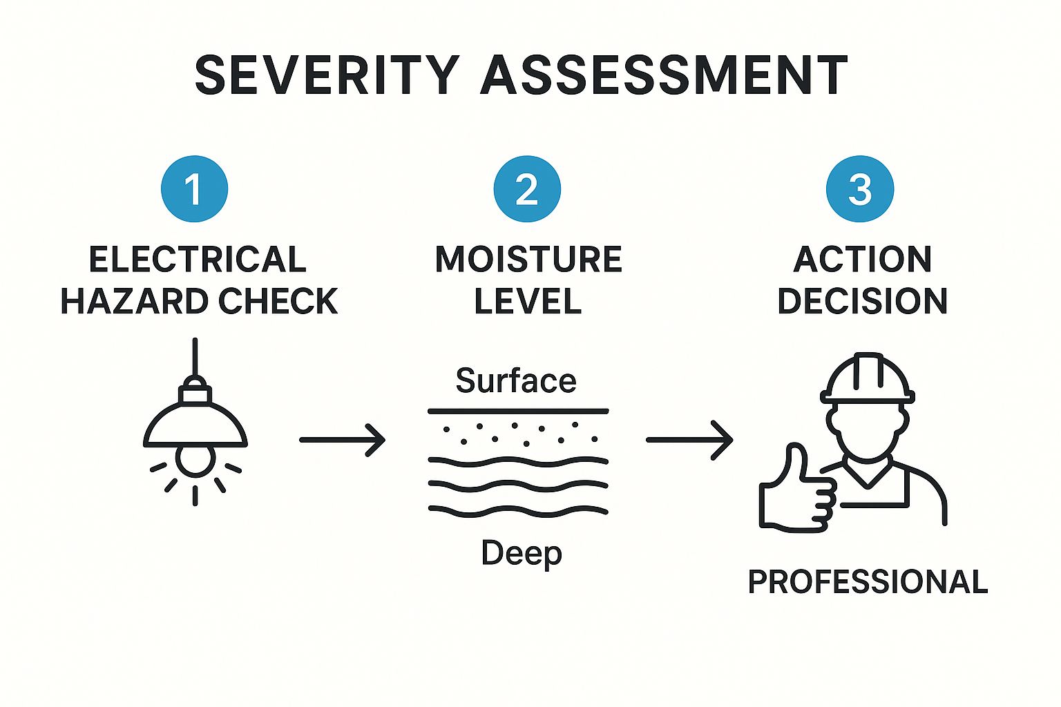 Fixing Water Damage in Ceiling A Practical Guide Infographic about water damage in ceiling