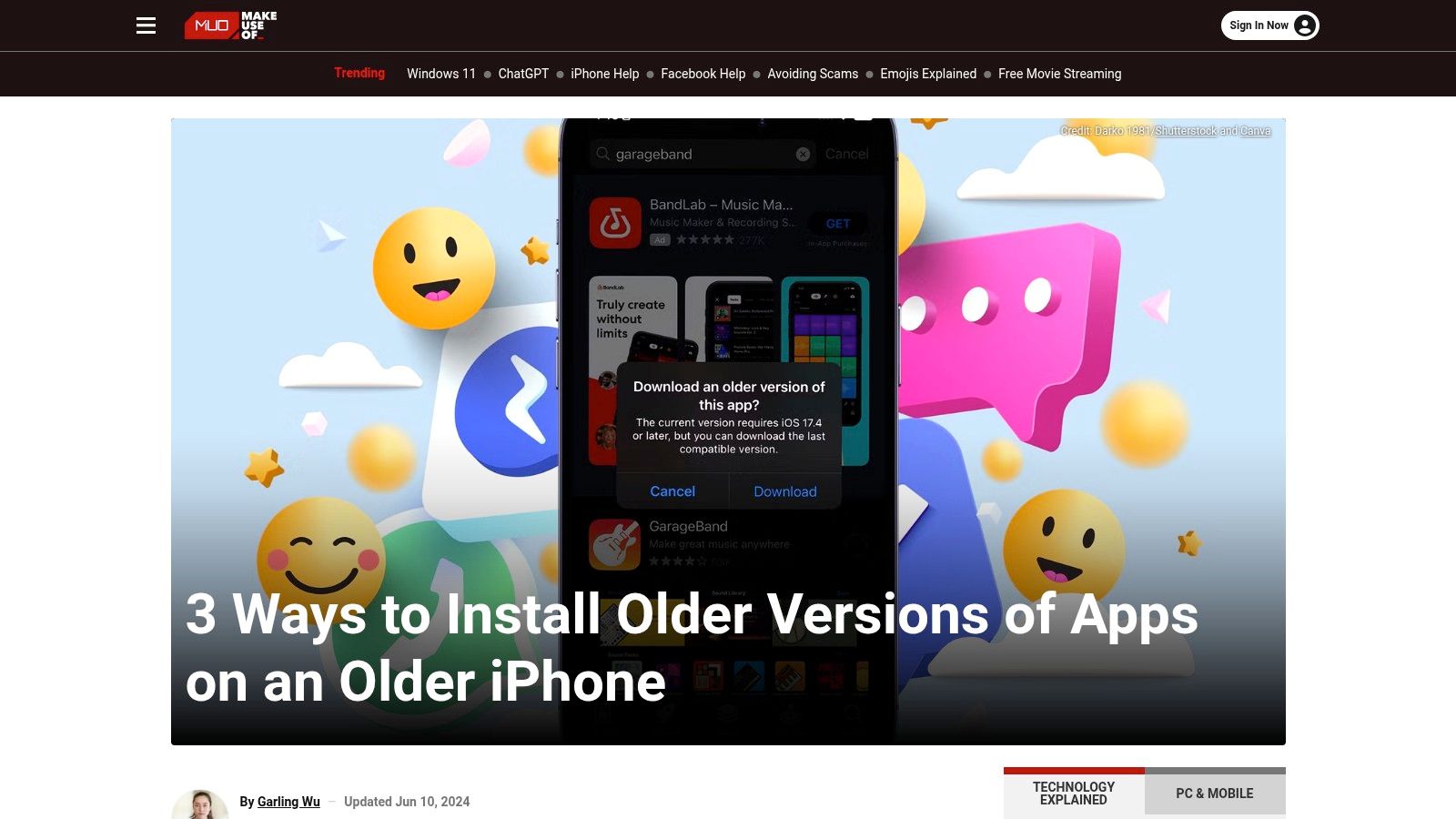 MakeUseOf – How to Download Older App Versions on an Older iPhone (Guide)
