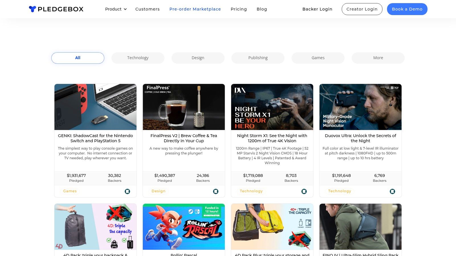 PledgeBox — Pre‑order Marketplace