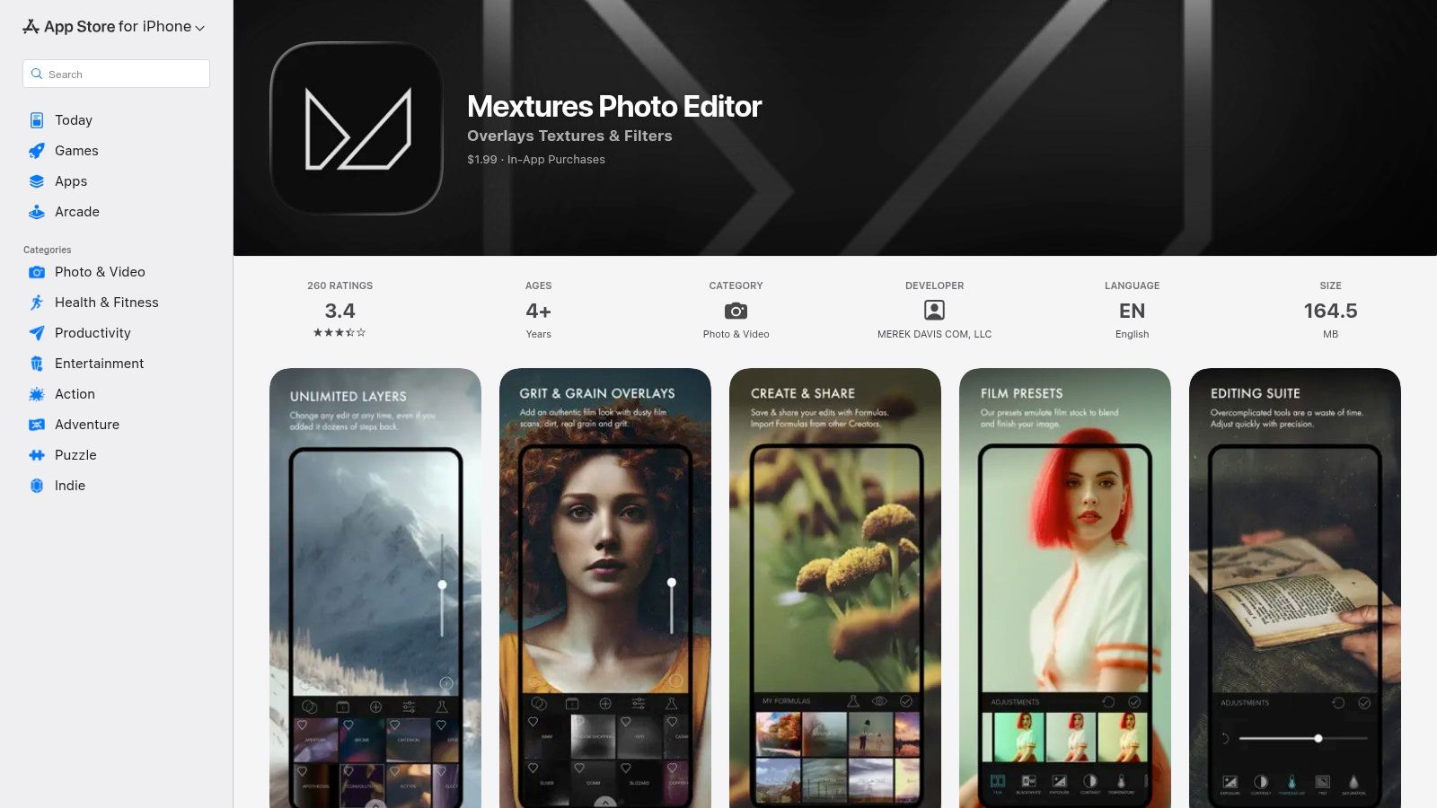 Mextures – Overlays, Textures & Film Looks (App Store)