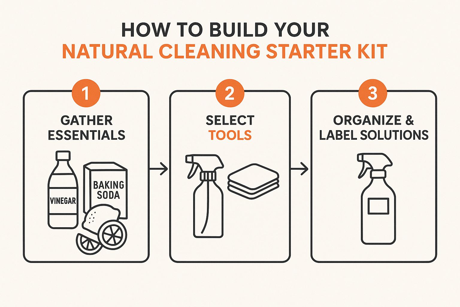 Infographic about all natural cleaning