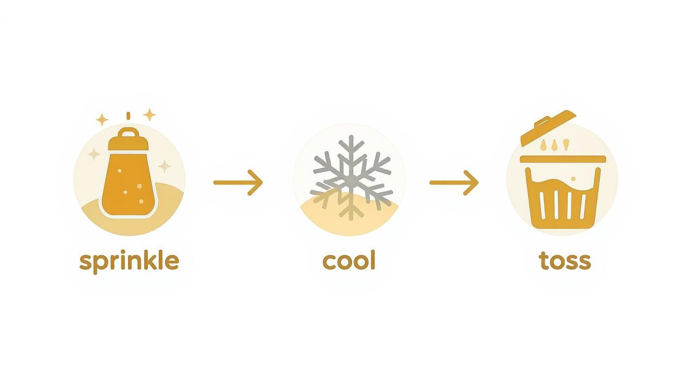 Infographic about how to dispose of cooking oil at home