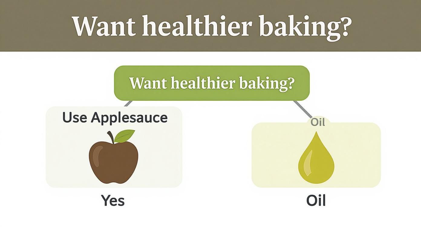 Infographic about applesauce substitute for oil
