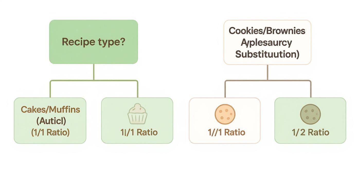 Infographic about applesauce as oil substitute