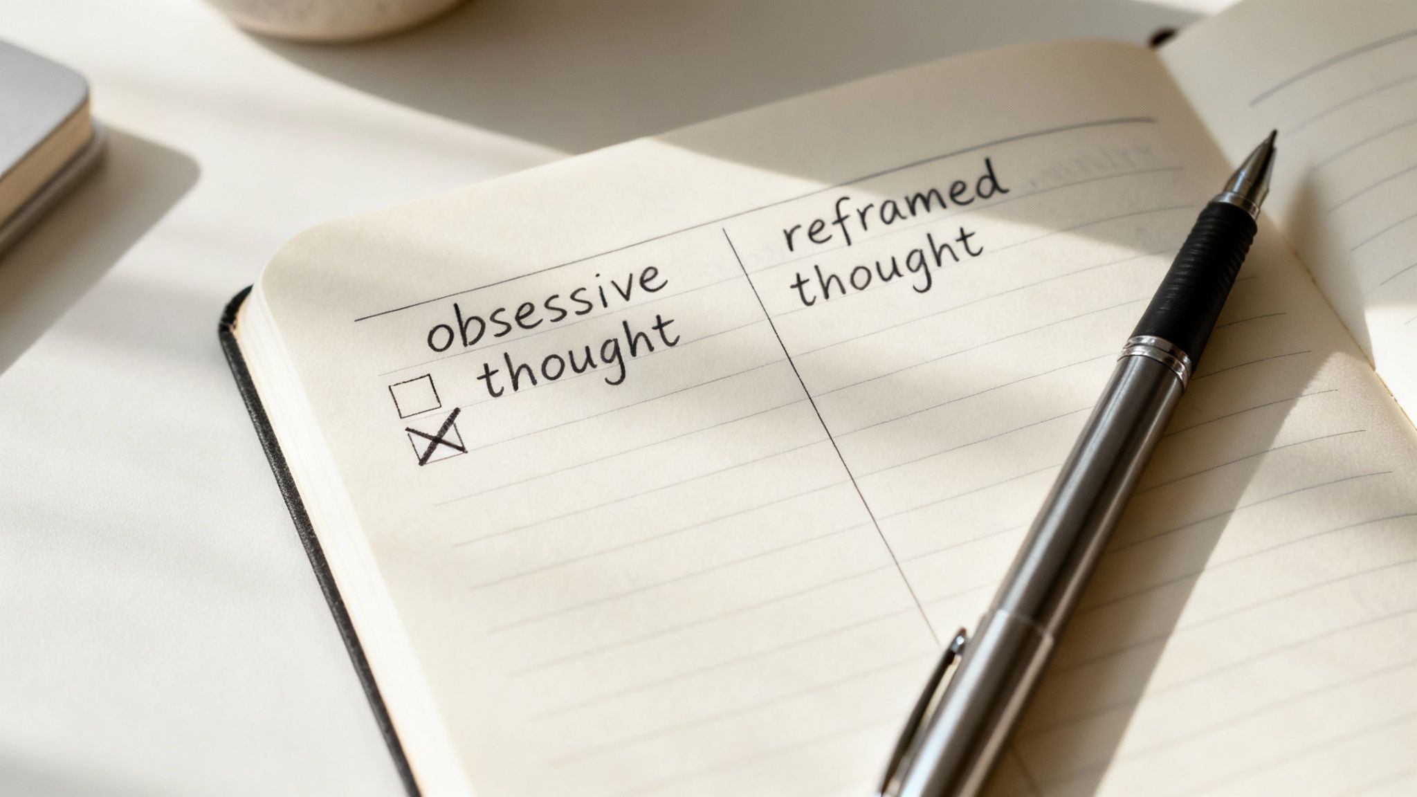 A person calmly meditating, surrounded by gentle light, symbolising mental clarity and peace.