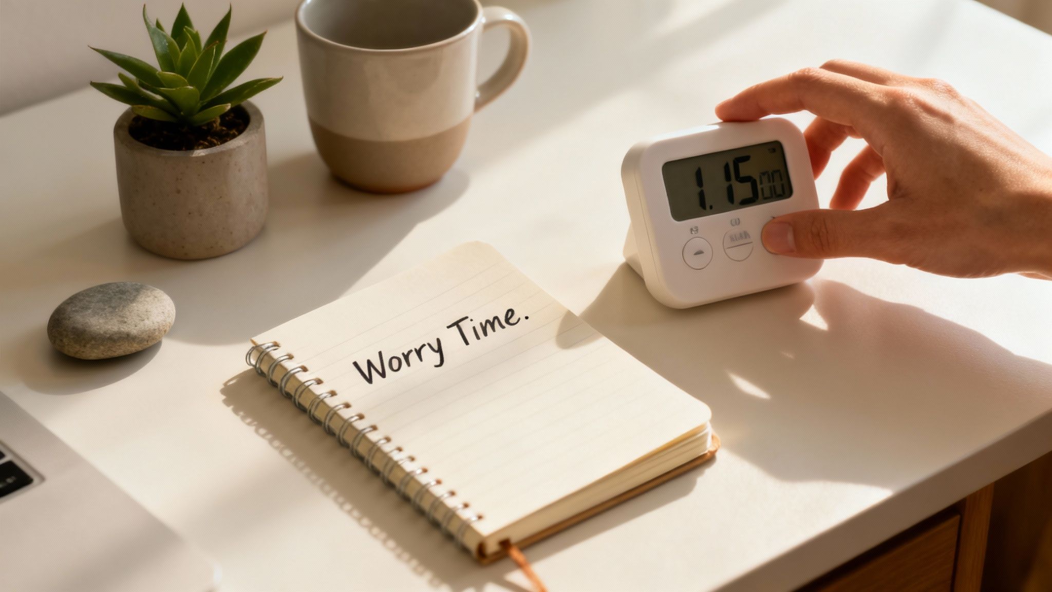 A close-up of a person's hands gently holding a small, delicate plant, symbolizing care and grounding.