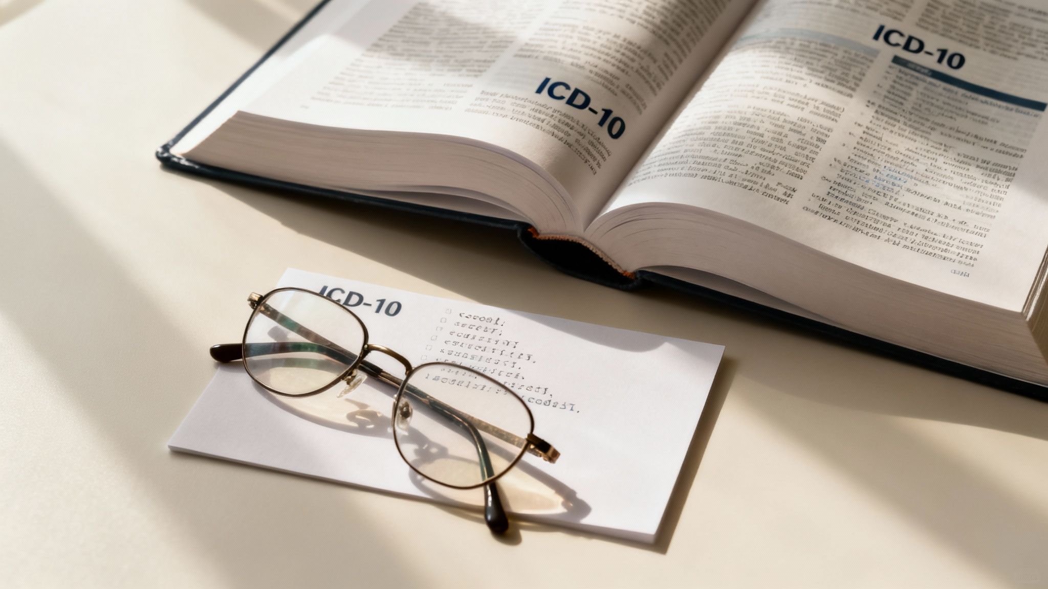 A serene image showing books and a magnifying glass, symbolizing the process of understanding and decoding information about mental health.
