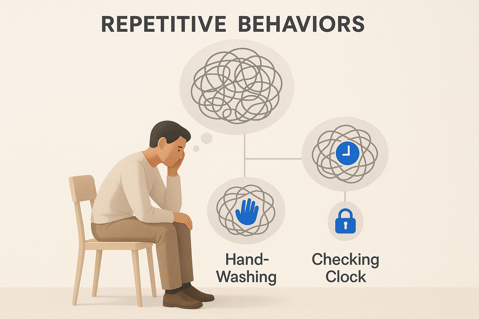Infographic about cognitive behavioral therapy for ocd