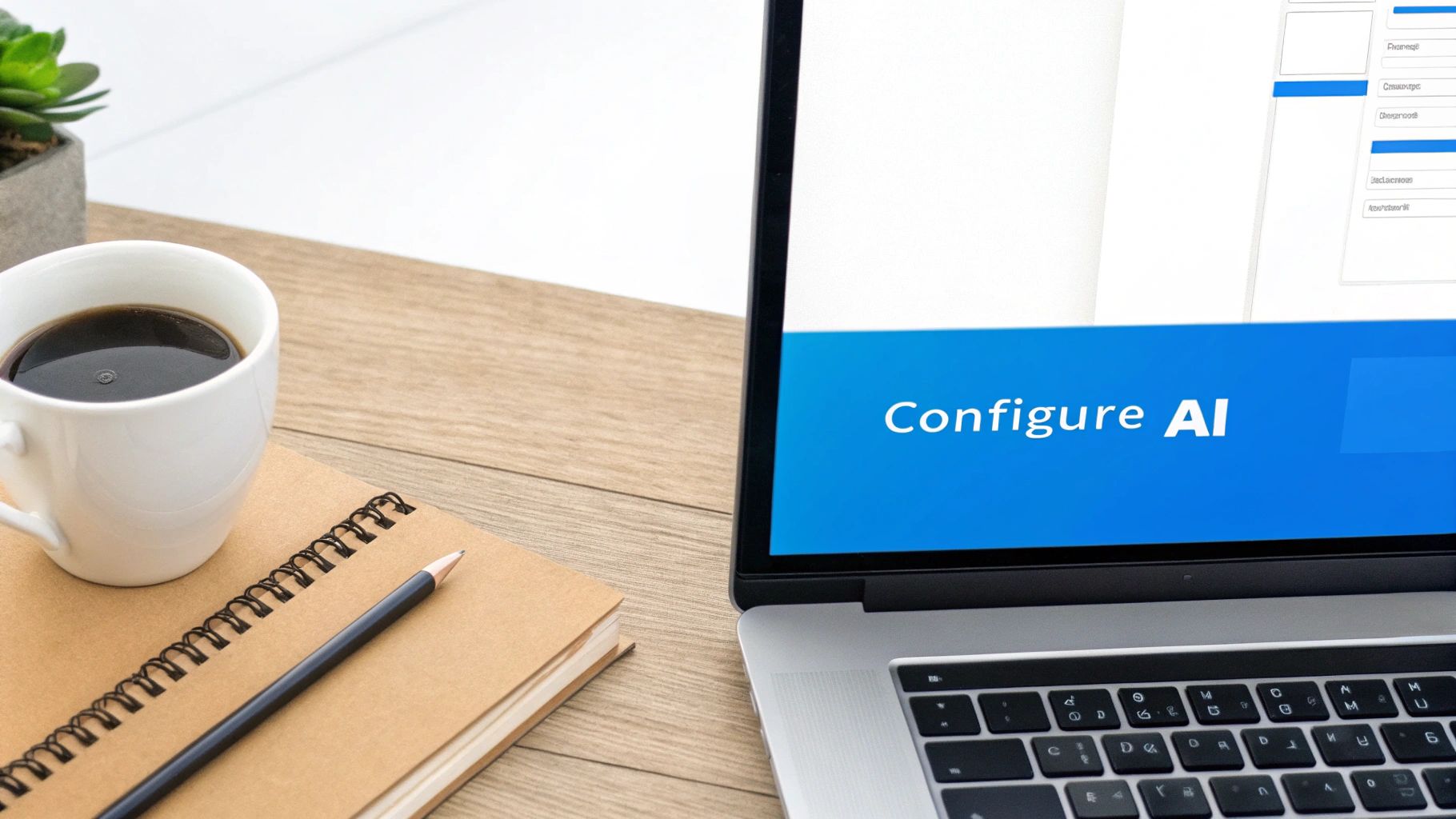 An abstract image representing an AI brain with glowing neural networks.