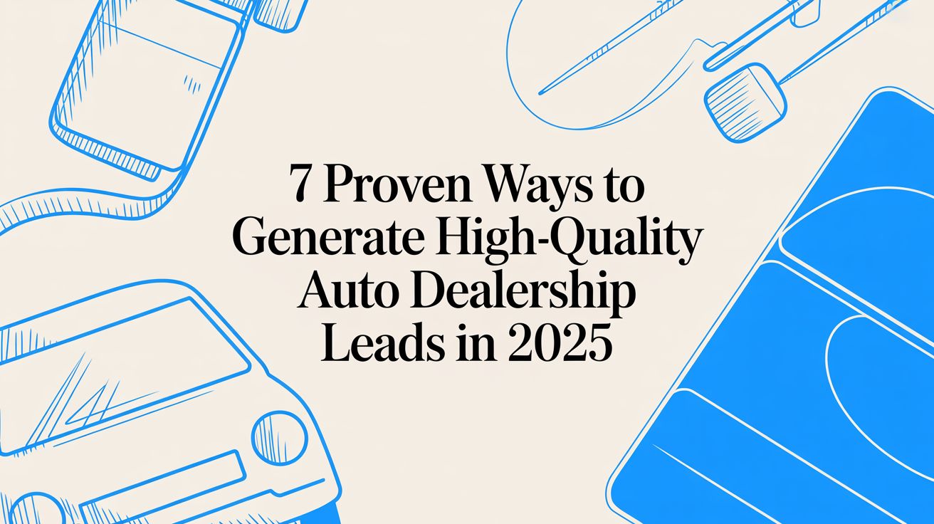 7 Proven Ways to Generate High-Quality Auto Dealership Leads in 2025
