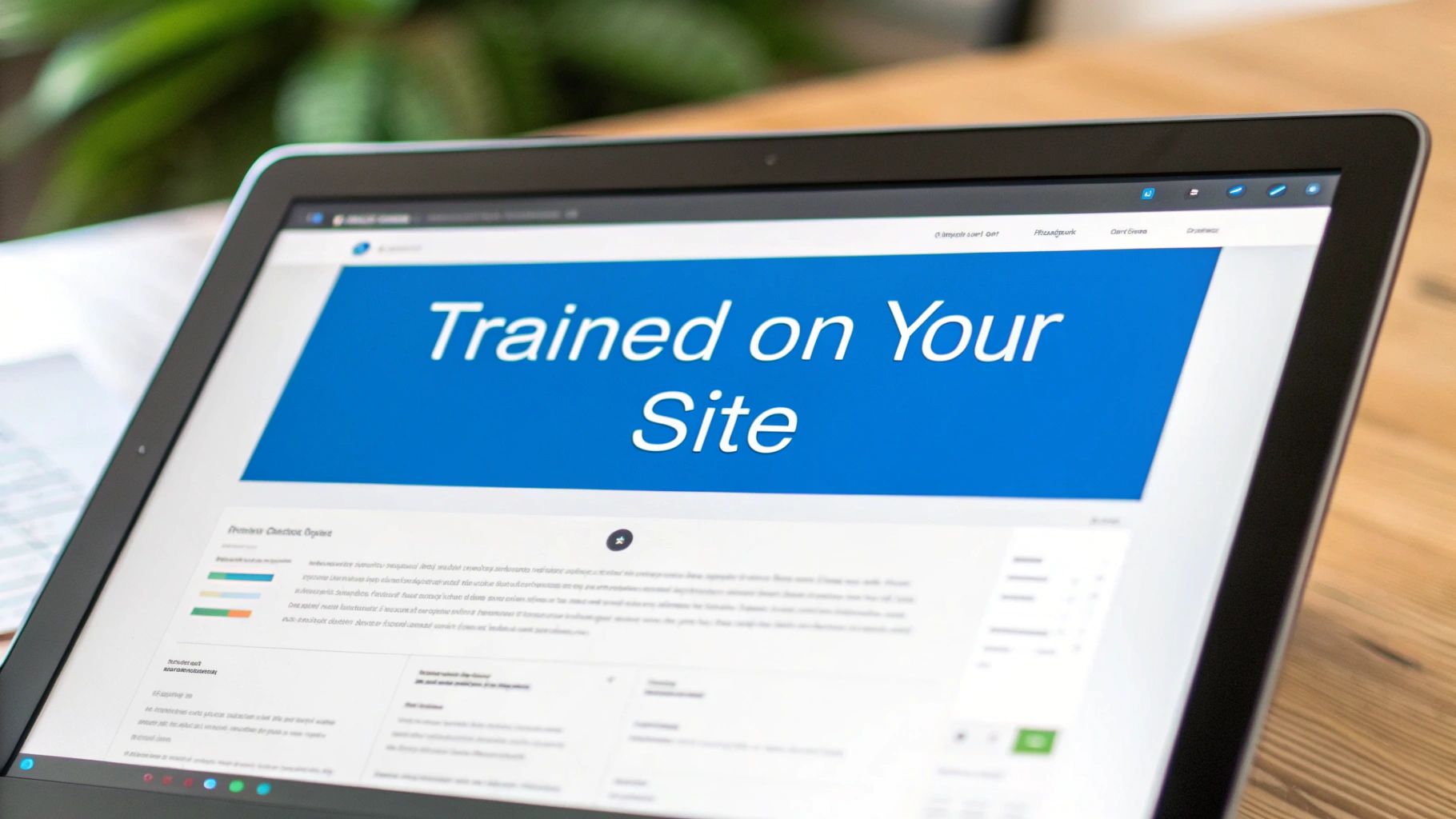 A person pointing at a screen showing data being fed into an AI system