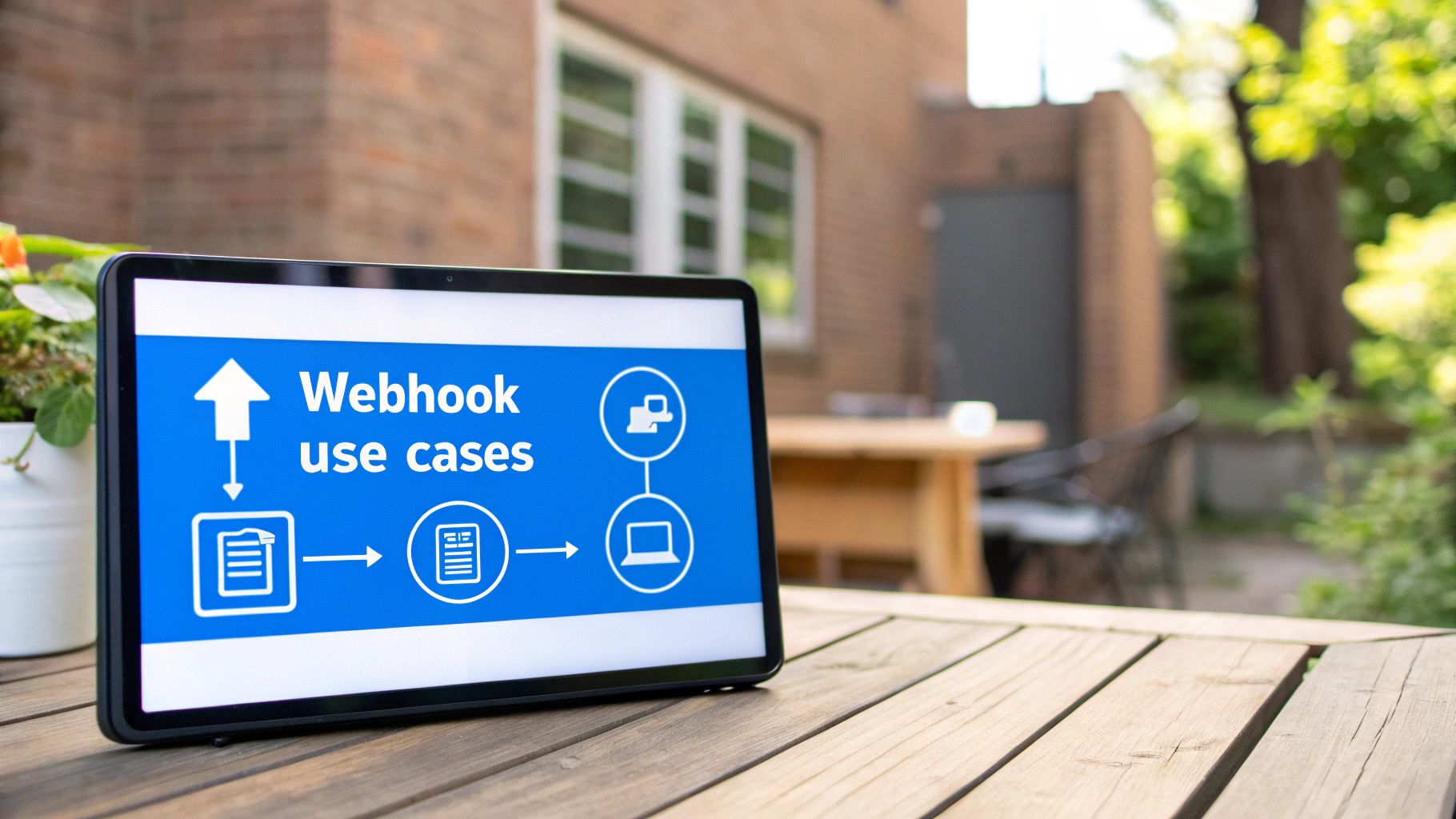 A visual workflow showing data flowing from various sources into a central hub via Zapier webhooks.