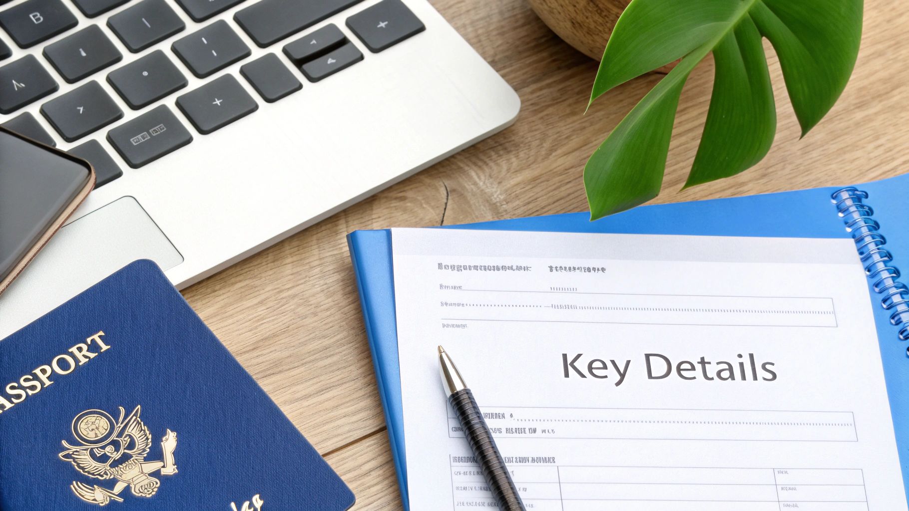 A person drafting a letter at a desk with a laptop and documents, illustrating the process of writing a sponsorship letter.