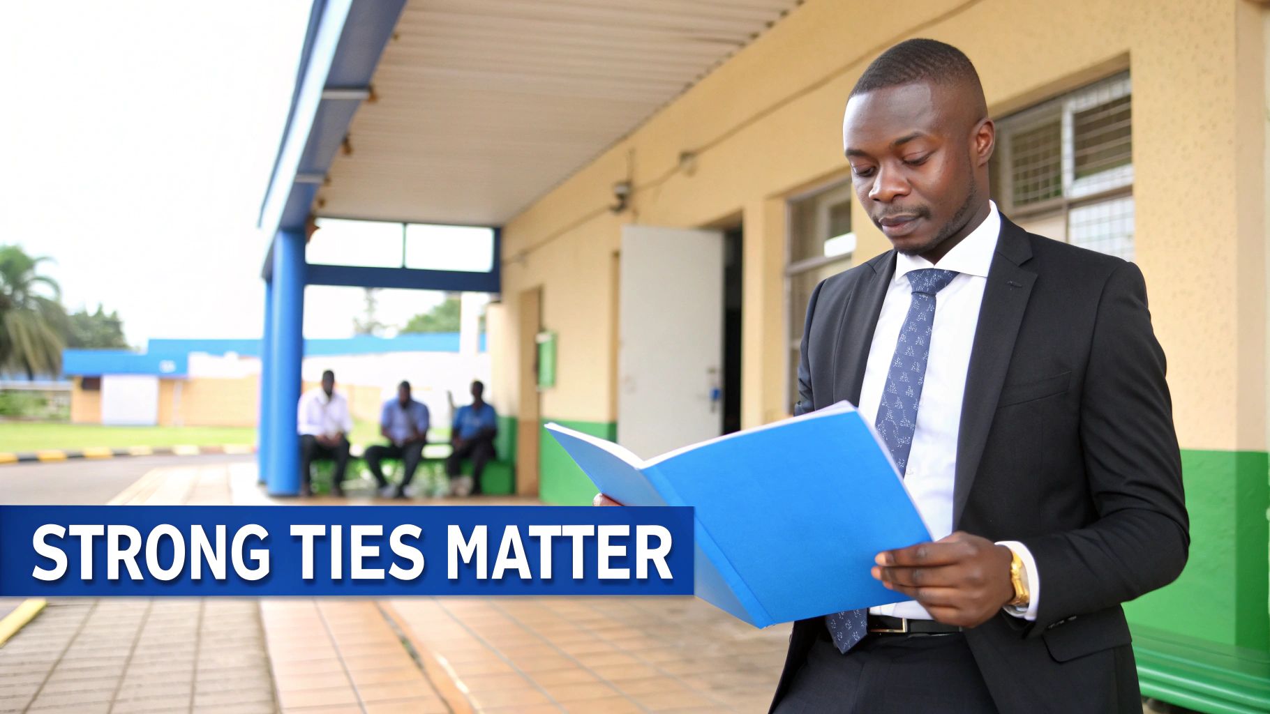 A person looking thoughtful while sitting in front of a laptop with visa application papers nearby.