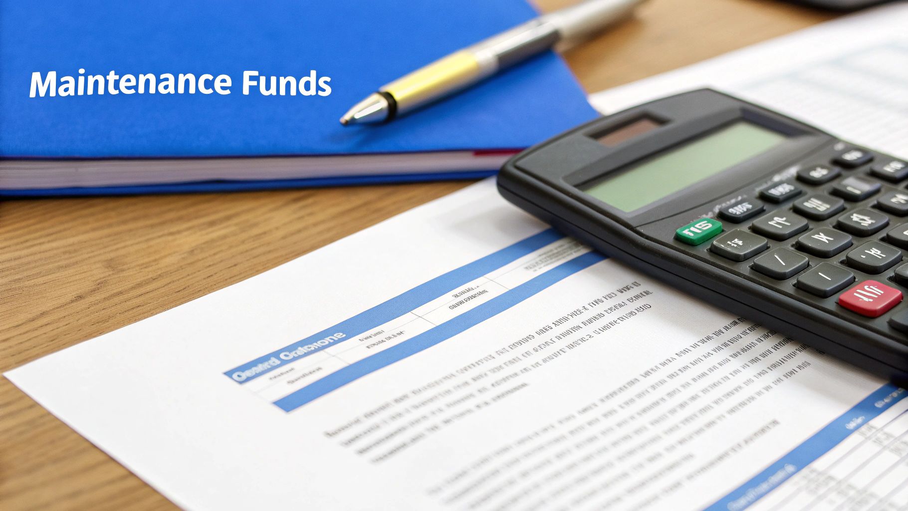 Financial Evidence and Maintenance Funds