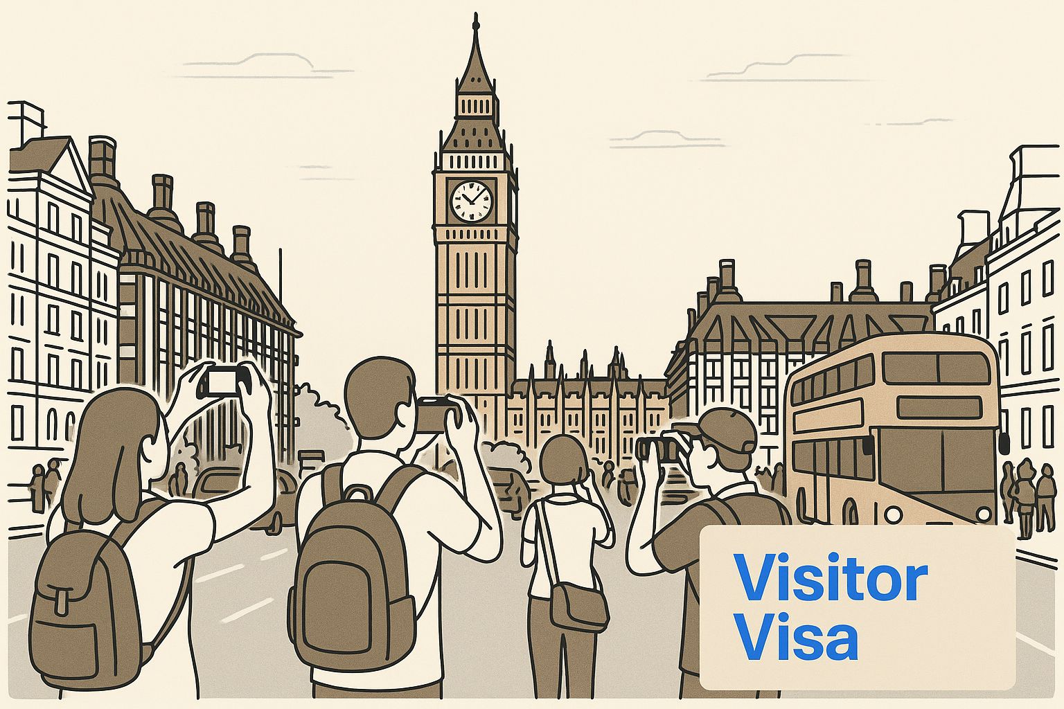 Infographic about types of visa uk