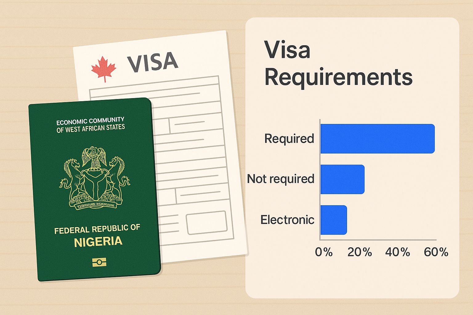 Infographic about relocate to canada from nigeria
