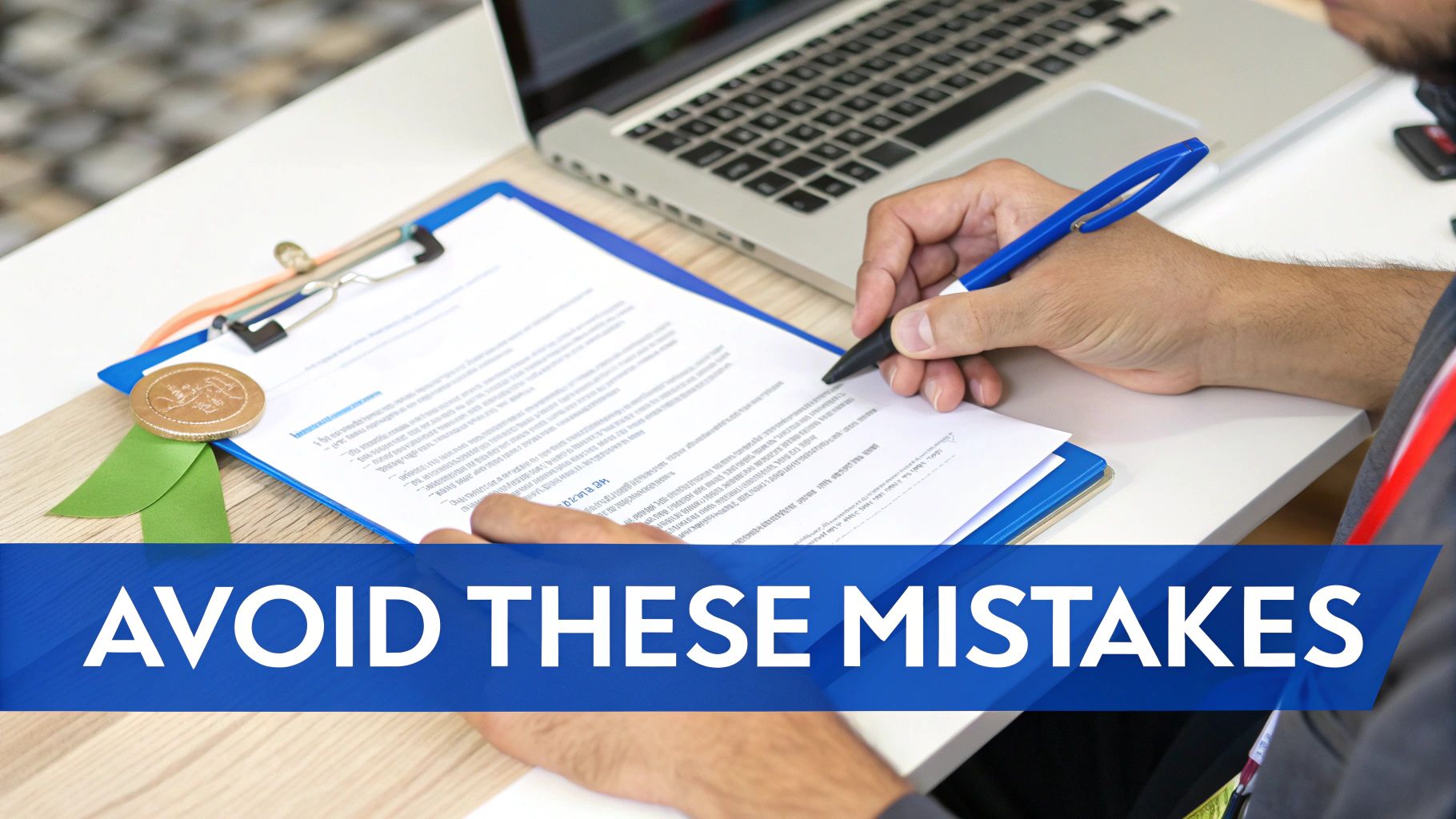 A red 'X' mark on a document, symbolizing a rejected application.