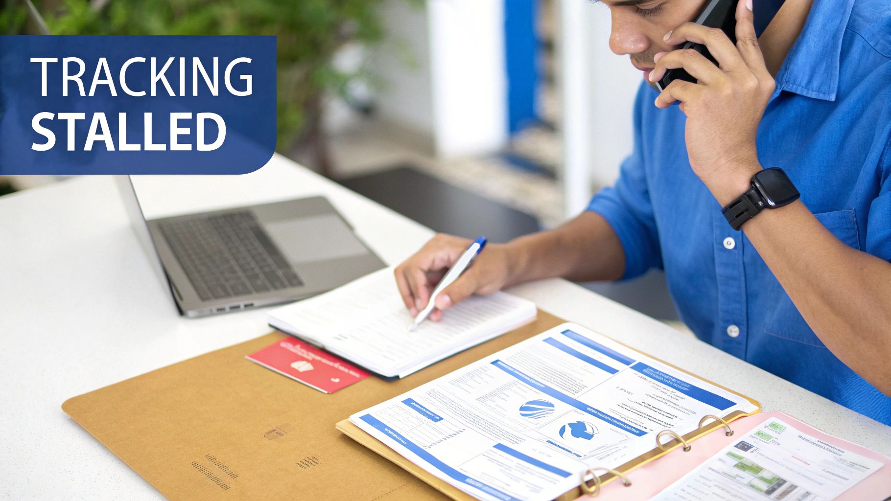 A person looking concerned while checking their laptop for visa updates.