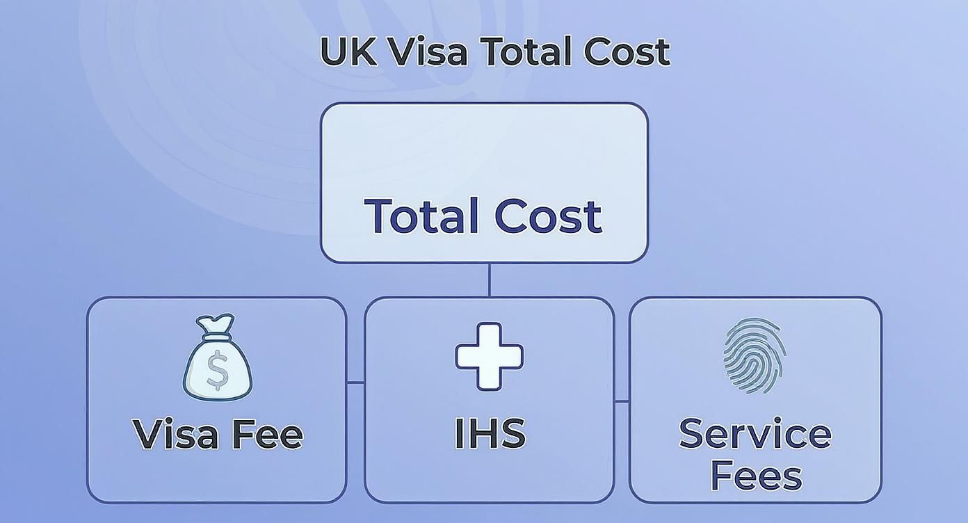 Infographic about uk visa application fee