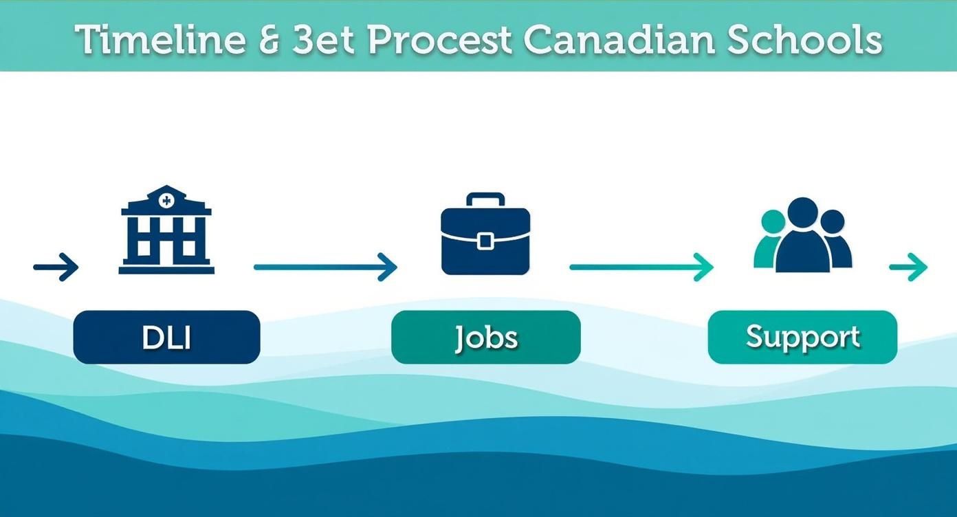 Infographic about schools in canada for international students