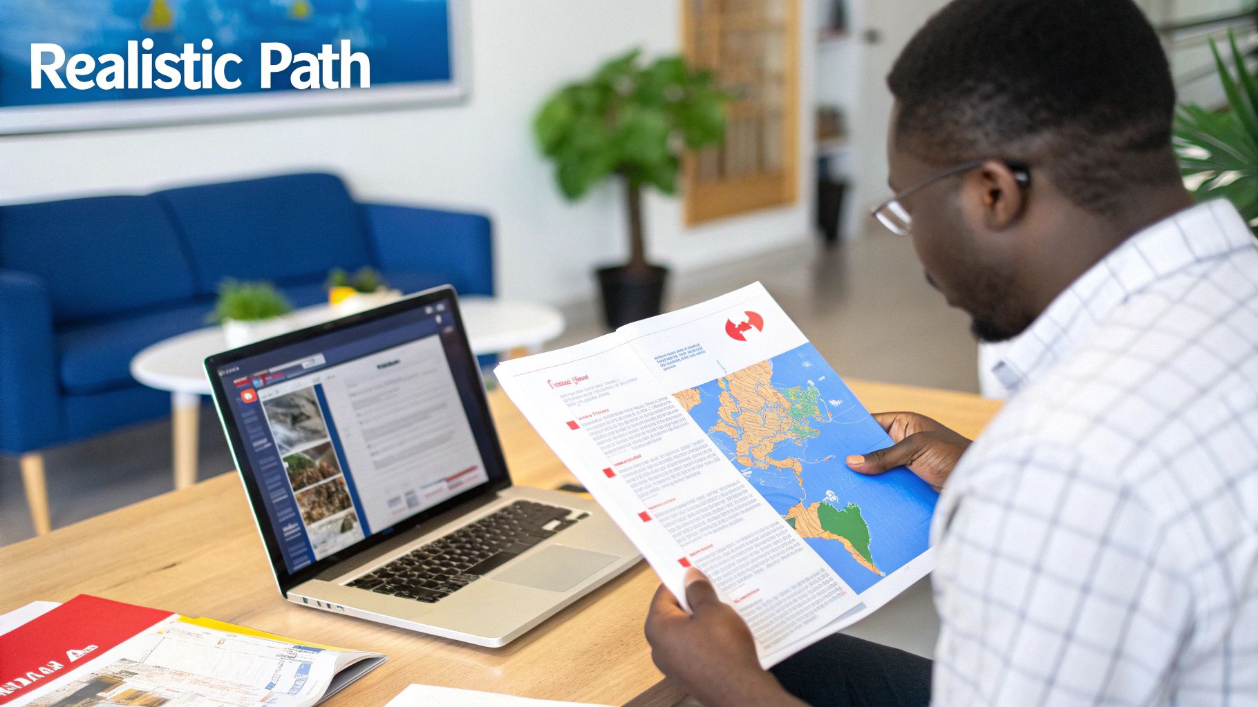 A serene Canadian landscape with mountains and a clear lake, representing the destination for Nigerian PR applicants.