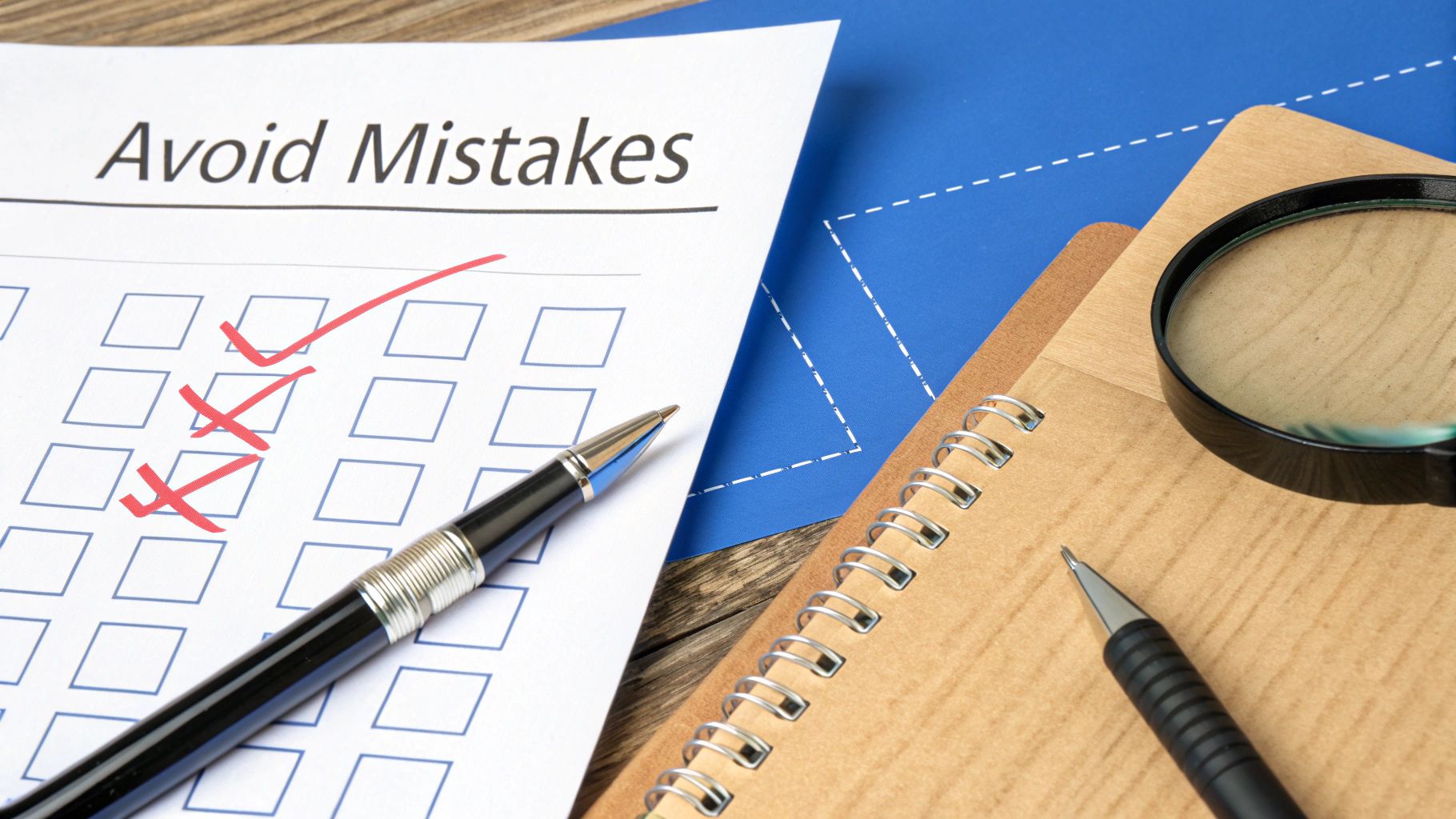 A red 'X' mark on a calendar, symbolizing a mistake or refusal in an application process.