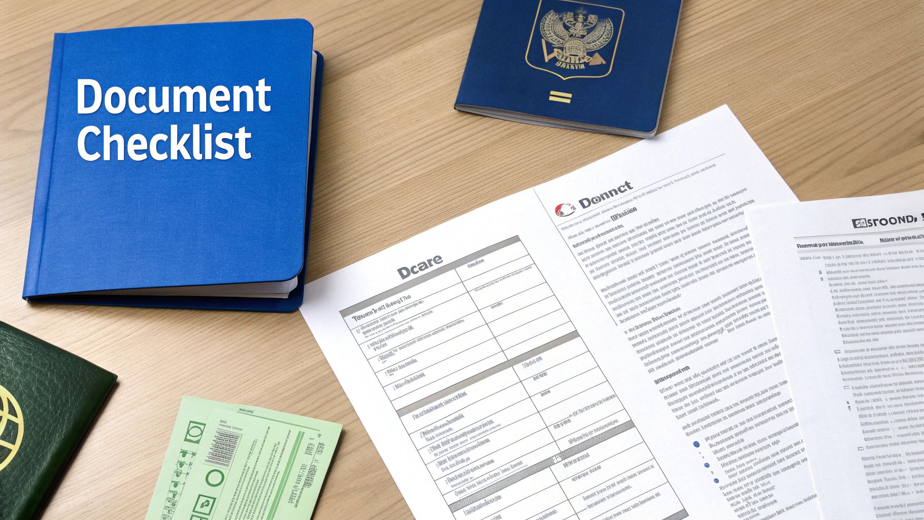 Man organizing documents at a desk