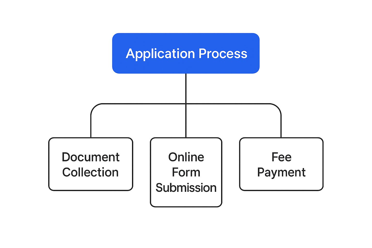 Infographic about visa application fee for uk