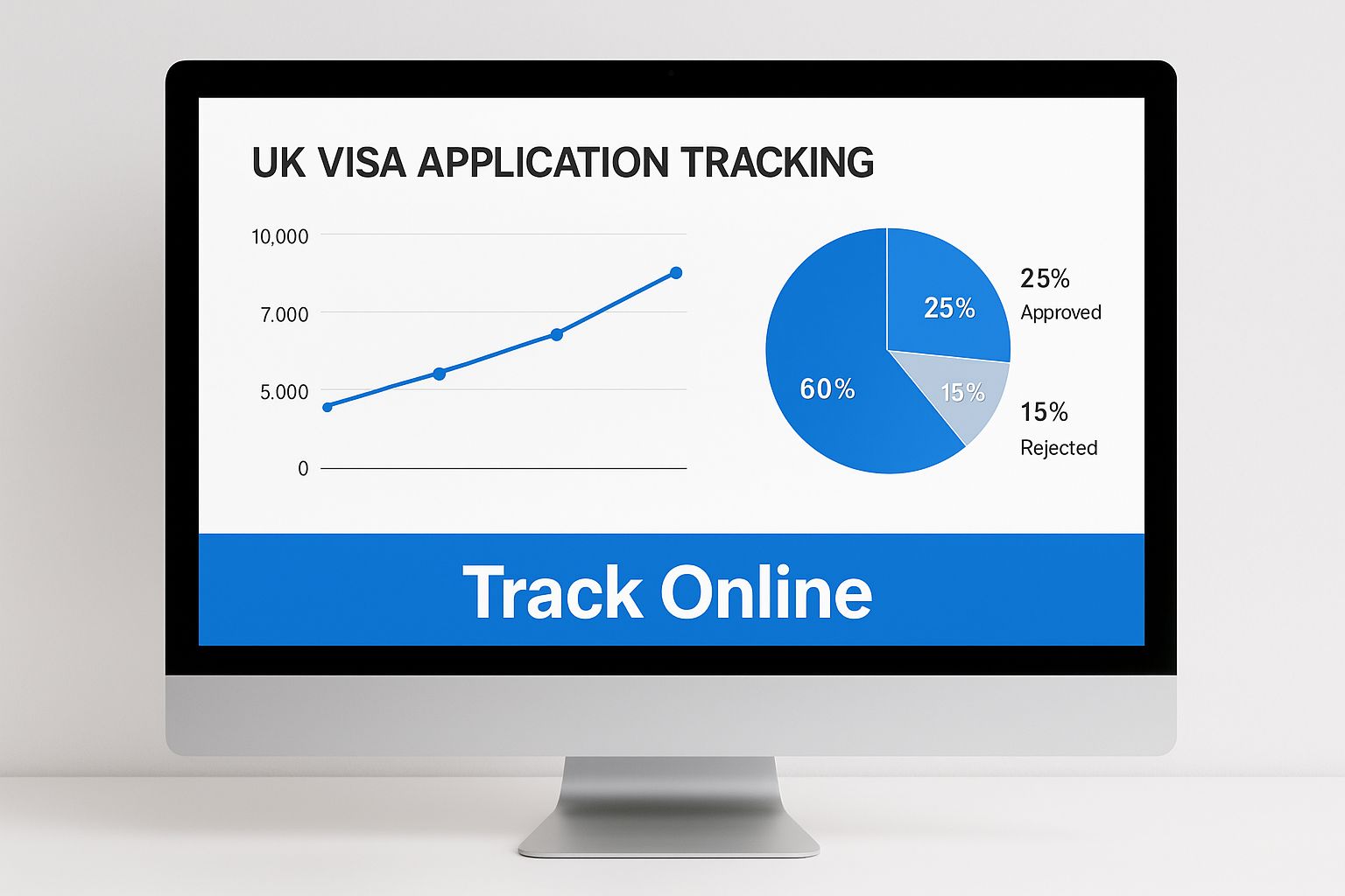 Infographic about tracking uk visa application