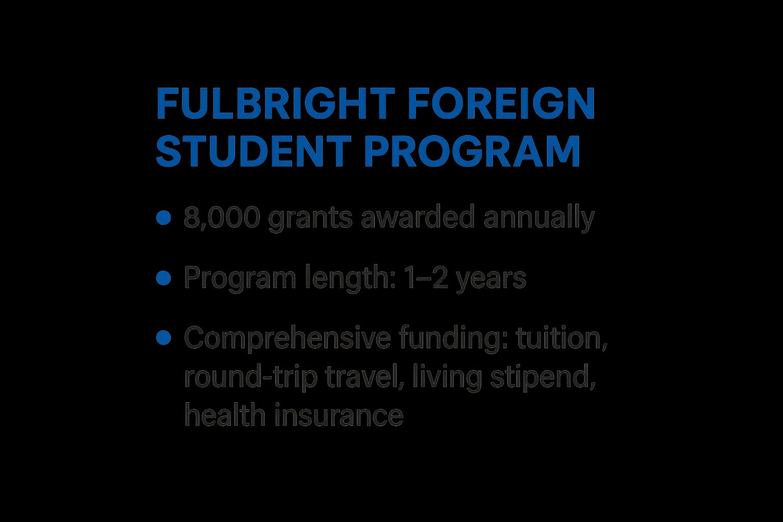 Infographic showing key data about Fulbright Foreign Student Program