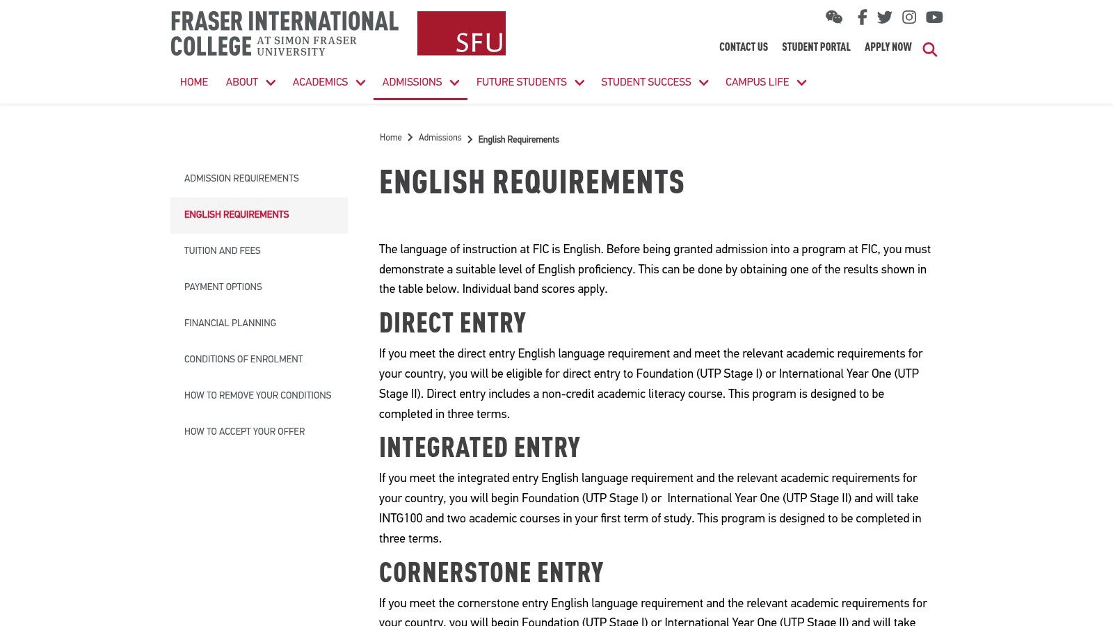 Fraser International College (FIC) – Pathway to Simon Fraser University