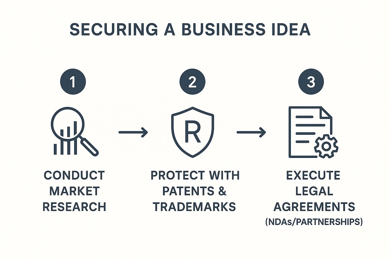 Infographic about how to secure a business idea