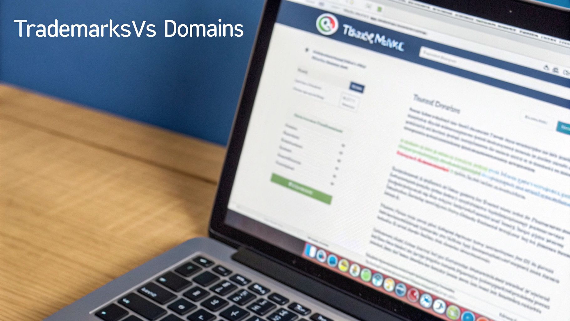 Think of your brand as a house - your trademark is the legal deed, while your domain name is the street address.