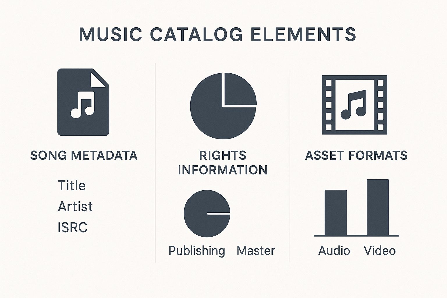 Infographic about what is a music catalog