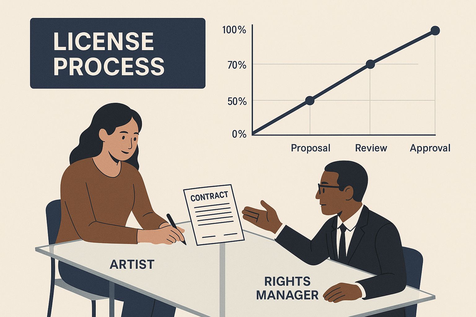Infographic about commercial music rights