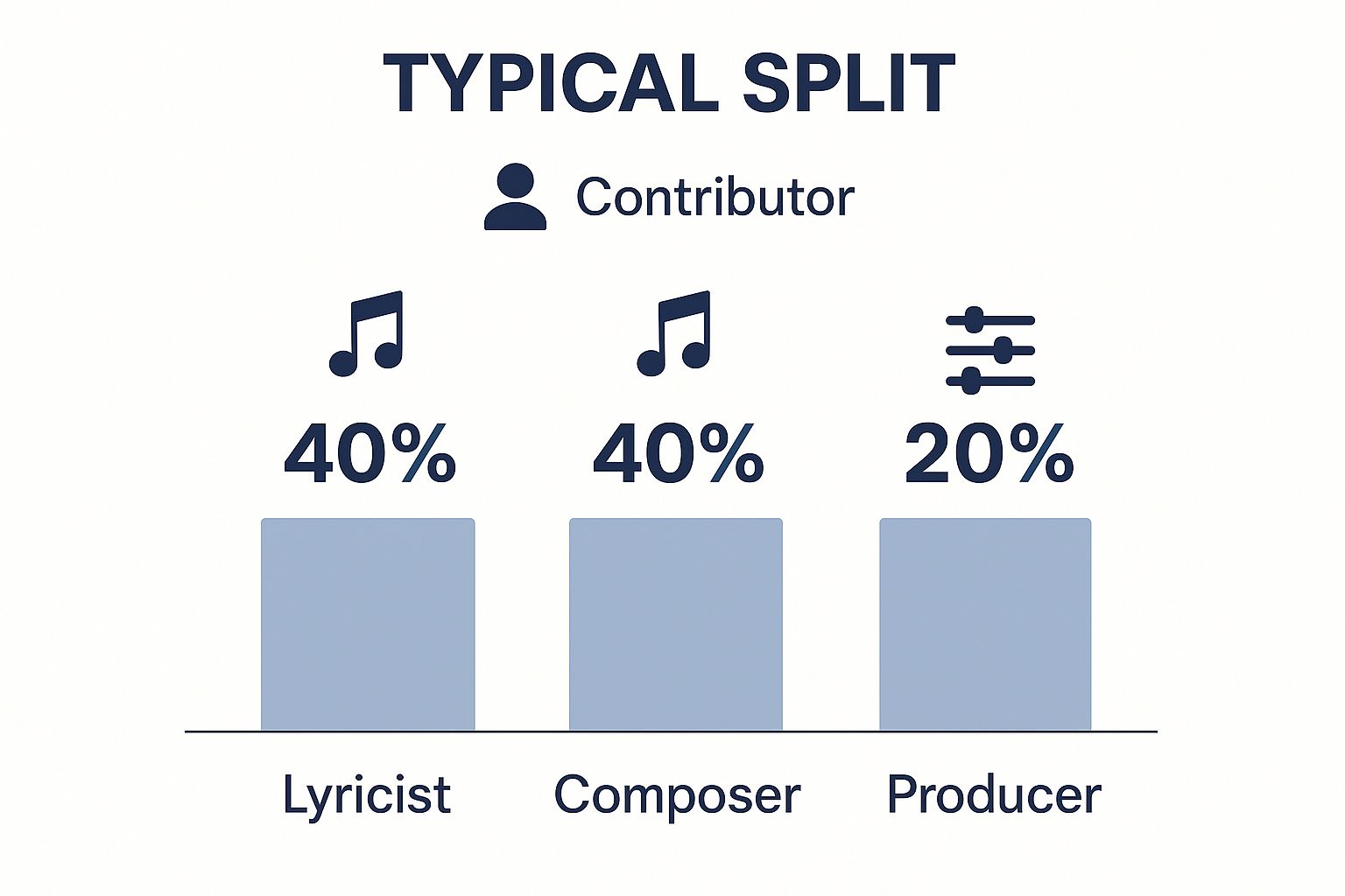 Infographic about songwriter split sheet