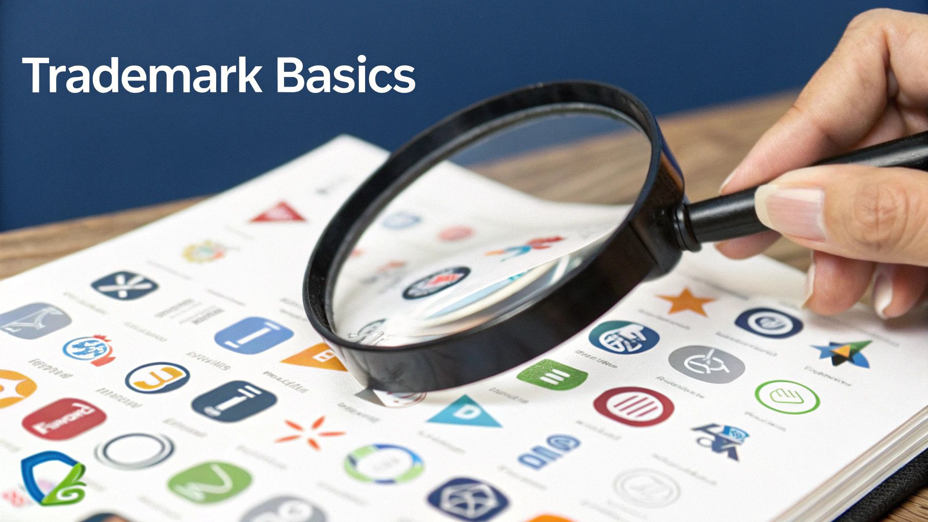 A person signing a document, symbolizing the act of claiming one's name as a brand.