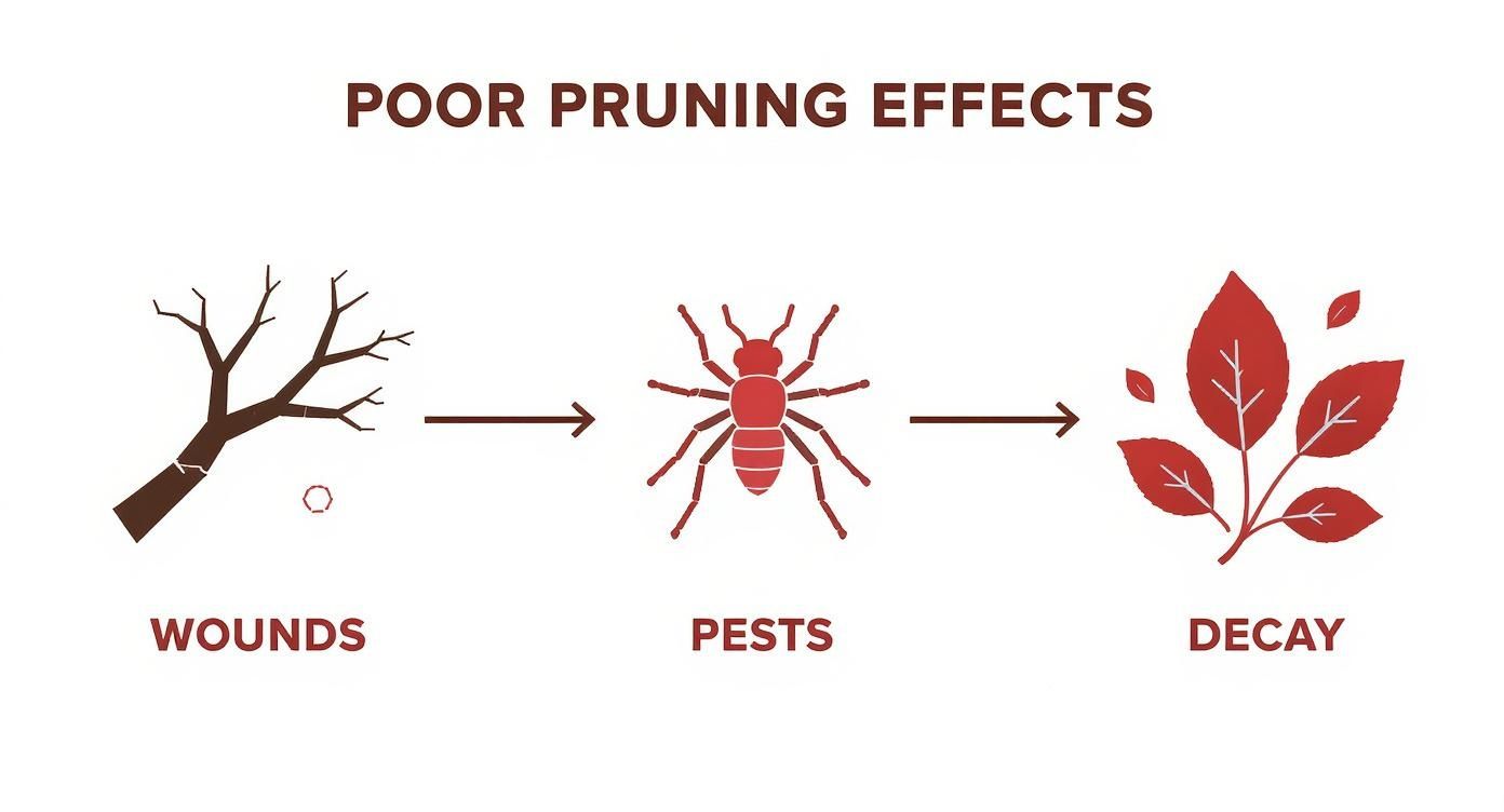 Infographic about tree pruning phoenix az